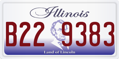 IL license plate B229383