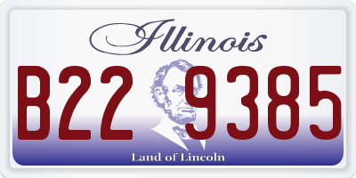 IL license plate B229385