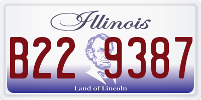 IL license plate B229387