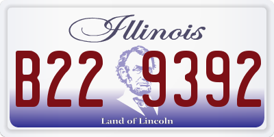 IL license plate B229392