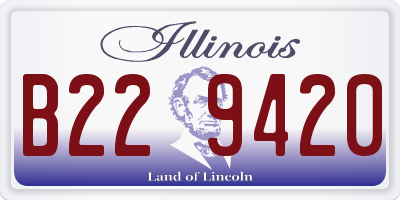 IL license plate B229420