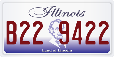 IL license plate B229422