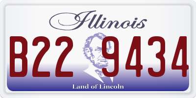 IL license plate B229434