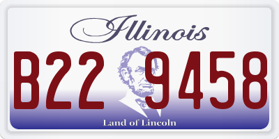 IL license plate B229458