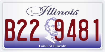 IL license plate B229481