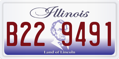 IL license plate B229491