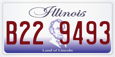 IL license plate B229493