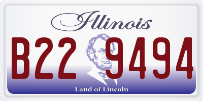 IL license plate B229494