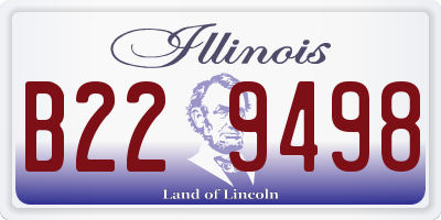 IL license plate B229498