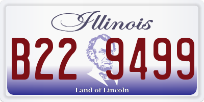 IL license plate B229499