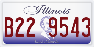 IL license plate B229543