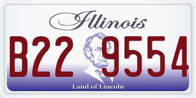 IL license plate B229554