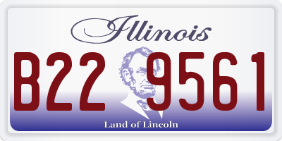 IL license plate B229561