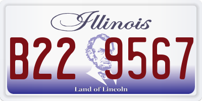 IL license plate B229567