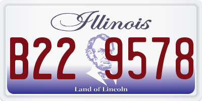 IL license plate B229578