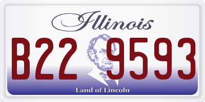 IL license plate B229593