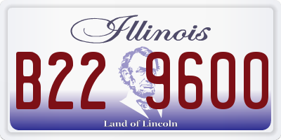 IL license plate B229600