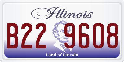 IL license plate B229608