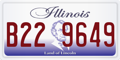 IL license plate B229649