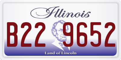 IL license plate B229652