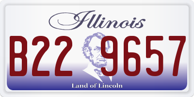 IL license plate B229657