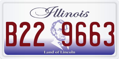 IL license plate B229663