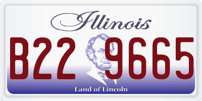 IL license plate B229665