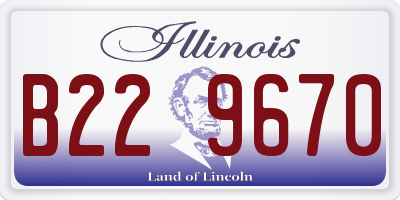 IL license plate B229670
