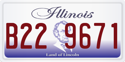 IL license plate B229671