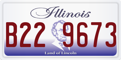 IL license plate B229673