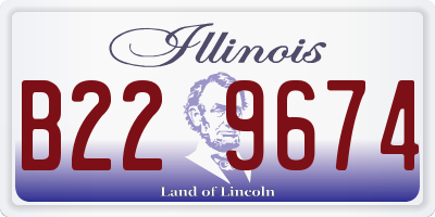 IL license plate B229674