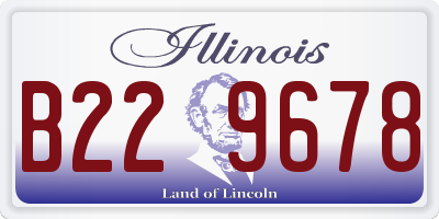 IL license plate B229678