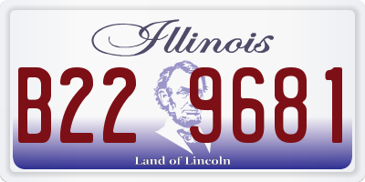 IL license plate B229681
