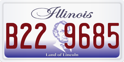 IL license plate B229685