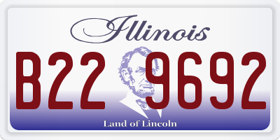IL license plate B229692