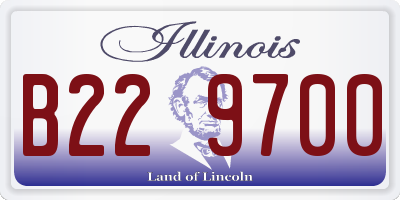 IL license plate B229700