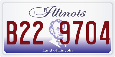 IL license plate B229704