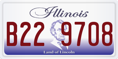 IL license plate B229708