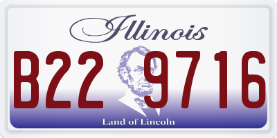 IL license plate B229716