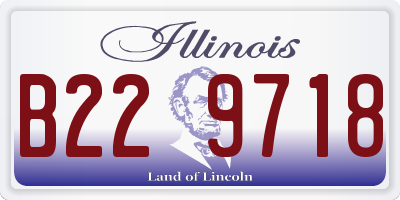 IL license plate B229718