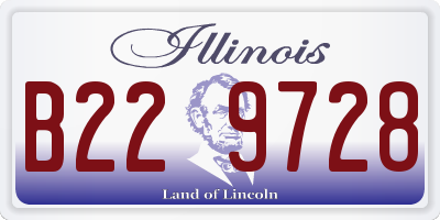 IL license plate B229728
