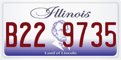 IL license plate B229735