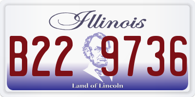 IL license plate B229736