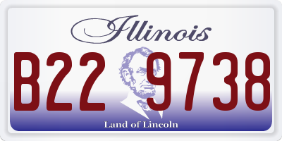IL license plate B229738