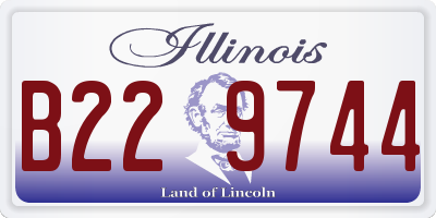 IL license plate B229744