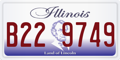 IL license plate B229749