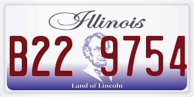 IL license plate B229754