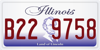 IL license plate B229758