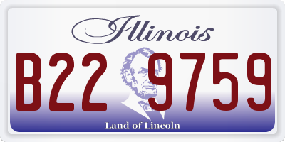 IL license plate B229759