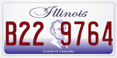 IL license plate B229764